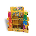 Newest Design Toys Products Corrugated Cardboard Floor Display Rack with Pegboard ISO9001 Certified