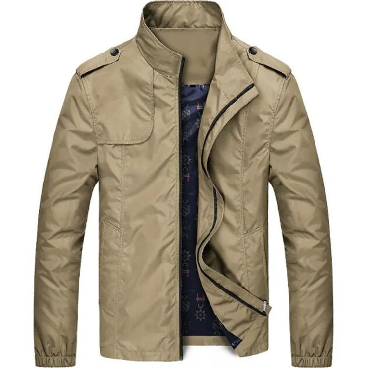Spring New Mens Jacket Youth Stand-up Collar Casual Size M-6XL Windbreaker Fashion Men Clothing Jackets for Men