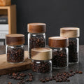 Food Grade Manufacturers Wholesale Threaded Mouth sealed High Borosilicate Glass Storage tank with Acacia Wood Lid