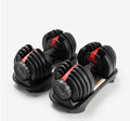 Small MOQ High Quality Unisex Black Steel Rubber Coated Adjustable Dumbbell 24kg/40kg Commercial Use