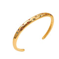 Luxury Fashion Jewelry Elegant Gold Plated Stainless Steel Zircon Bangle Bracelet for Women