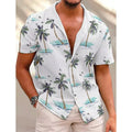 S-XXL Short Sleeved Men's Shirt Beach Single Breasted Cardigan 3D Printed Fashionable Men's Casual Shirt
