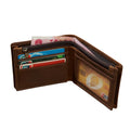 Custom Brown Crazy Horse Leather Money Clip Vintage RFID Blocking  Anti-magnetic Cowhide Genuine Leather Wallet