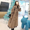 S-3XL Windbreaker Mid-length Autumn Temperament Popular British Korean Version High-end Atmospheric Drape Women Coat Jacket