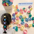 In Stock! 10pcs/bag Fashion Colorful Rubber Korean Elastic Hair Ring Hair Ties Elastic Hair Band for Kids