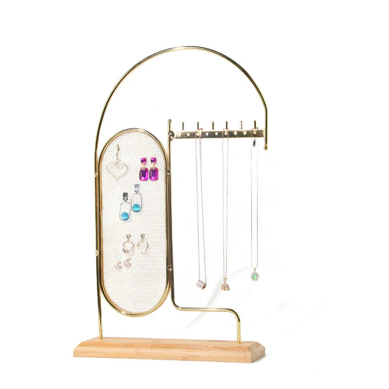 Vintage Metal Jewelry Rack for Necklace Pendant Earring Display Live Shooting Props with  Packaging Options