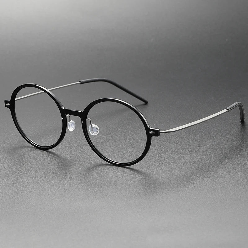 6523 High Quality Hot Selling Fashion Glasses Frame for Men and Women Vintage Round Spectacle Frame Titanium Spectacle Frame