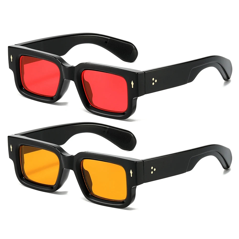 Lbashades 86013 High Fashion s Square Luxury Designer Sun Glass Vintage Black Thick Frame Shade Retro Man Women Sunglasses
