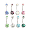 GZN Wholesale ASTM F136 G23 Titanium Studs Belly Button Ring Eyebrow Studs Curved Brabell Piercing Women Body Jewelry