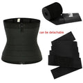 Fajas Custom Logo Compression Waist Cincher Adjustable Slimming Tummy Women Wrap Waist Trainer Belt With Detachable Belly Wrap