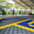 Multi-Function Car Wash Room Floor Splicing Grille 4S Shop Plastic Mosaic Grid Board Graphic Design Solution for Shop Floor Mat
