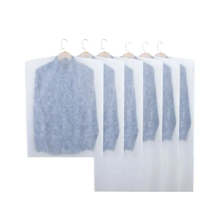 ODM Eco-friendly Reusable White Clear Non Woven Garment Clothes Storage Bags Cover for Dry Clothing Store Shop Suit Dress Shirt