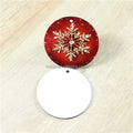 MDFSUB Eco-Friendly Double Side Round Hanging Christmas Ornament Sublimation Mdf Ornament Xmas Decorations in Stock