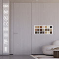 China high quality wood door factory custom wooden interior doors invisible soundproof hidden invisible frameless door