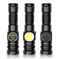 Howlighting Rechargeable LED Dual Switch Type-C USB White Laser Bright Cob Strong Magnetic Screen Display Side Light Flashlight