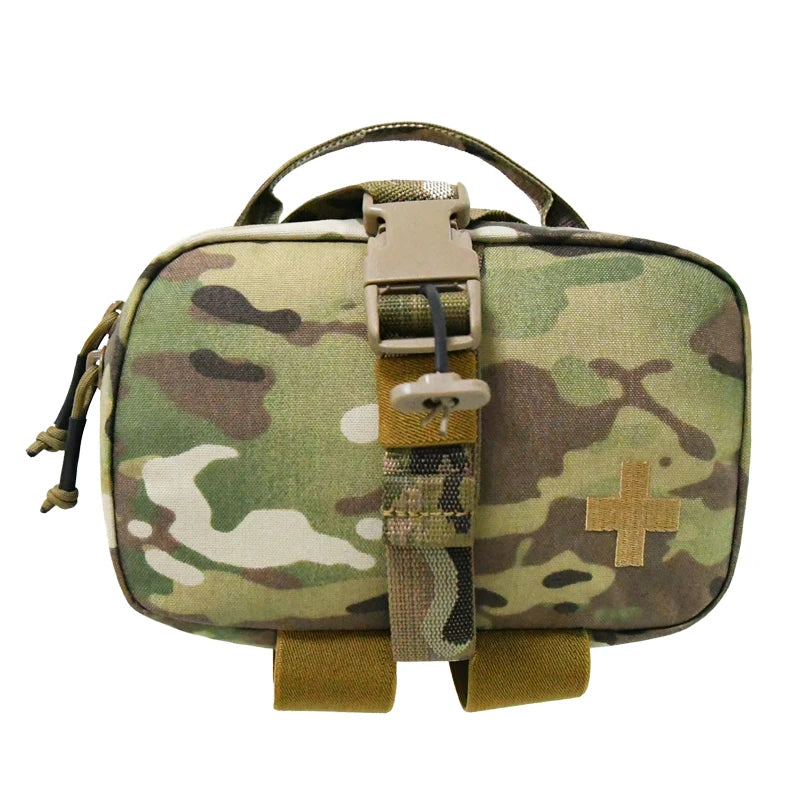 GAF 500D Nylon Camouflage Tactical Vest Bag Softback Waterproof First Aid Kit Zipper Closure Air Cushion Belt for Medical