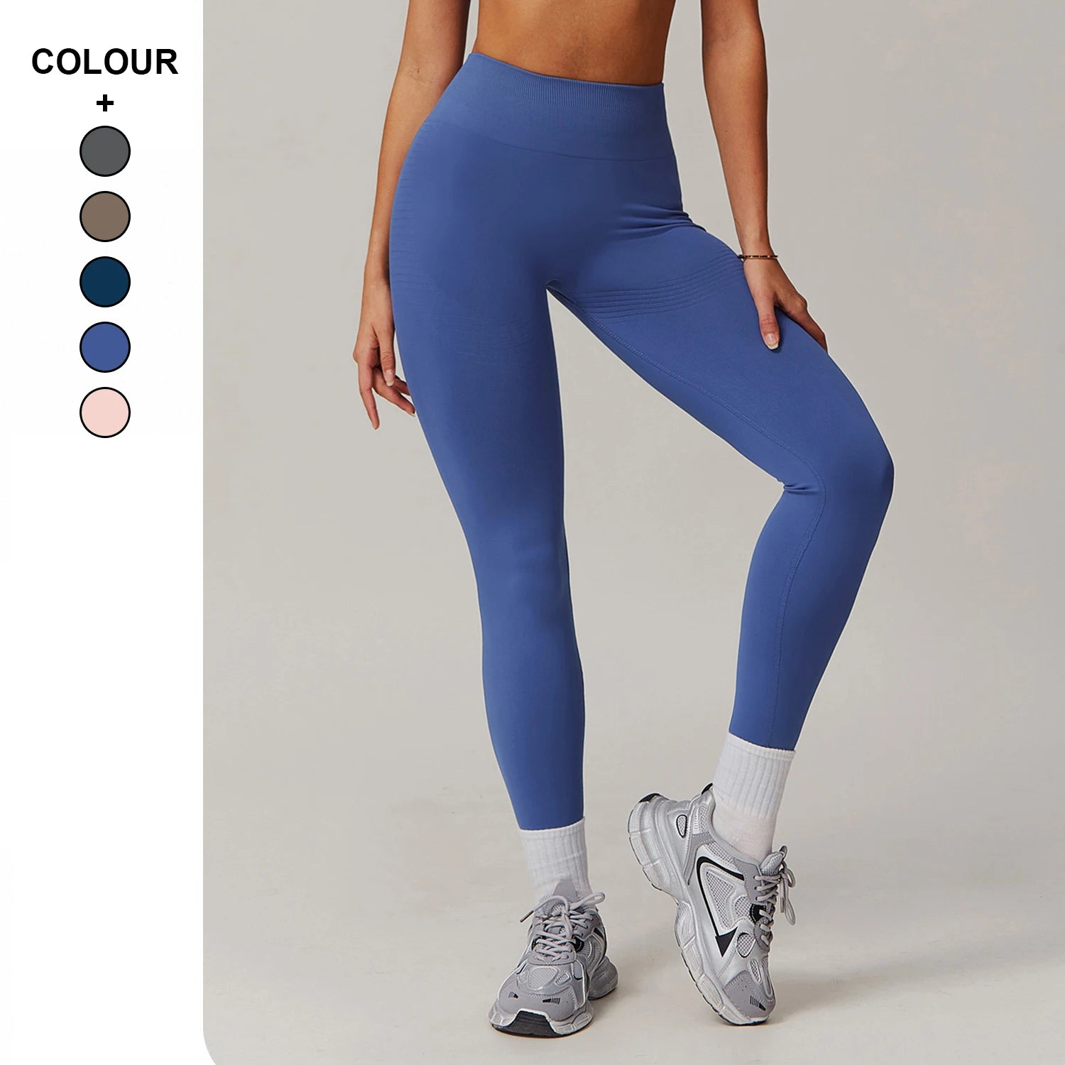 Custom Logo Seamless Quick Drying Tight High Waist Hip Lift Yoga Pants Ribbed Gym Fitness Pants Women'S Running Sports Leggings