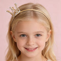Korean Inspired Bridal Princess Crown Hairband Rhinestone Wedding Tiara Hair Jewelry for Girls Children Headband