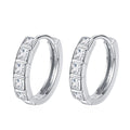 Saint Valentin 2023 Dainty Moissanite Earrings Bezel Setting GRA Moissanite 925 Sterling Silver Huggies Earrings