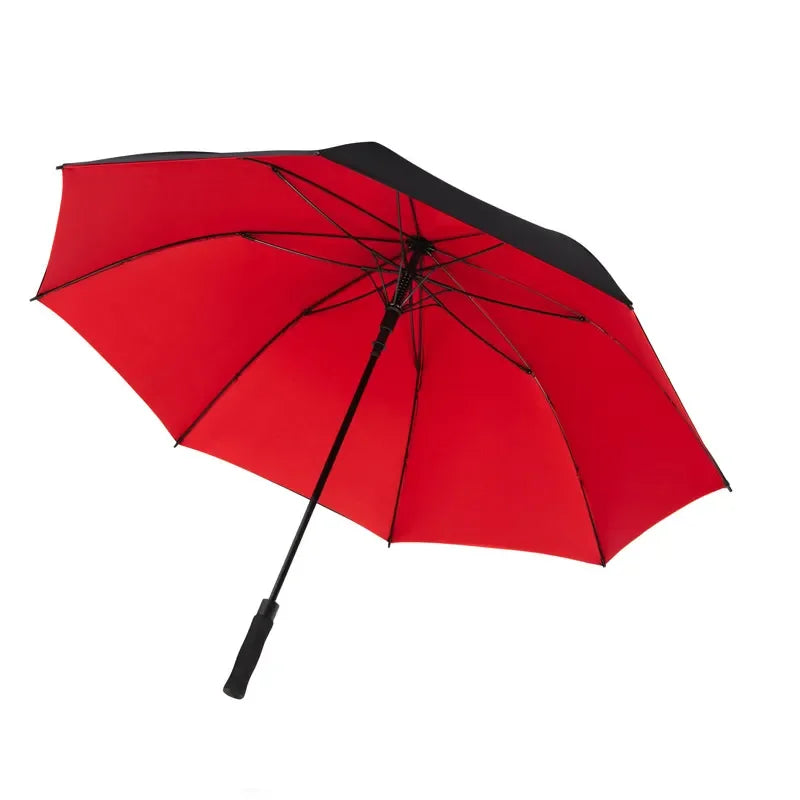 30 Inch Wholesale Custom logo Printing Rain Golf Umbrella Double Layer Business Men's Straight Golf Umbrella Windproof