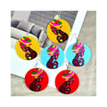 RisingMoon Fashion Custom Photo African Jewelries Round African Wood Hoop Earrings