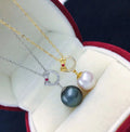 P1442 10-11mm DIY Natural  Freshwater Pearl Charm Pendant Necklace Accessory 925 Sterling Silver Jewelry for Women Without Chain