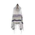 Large Messianic Jewish Christian Prayer Shawl Tallit Reversible Polyester Long Scarf for Party Use