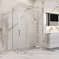 Aluminium Frame Square Design Modern Tempered Glass Shower Door for Hotel Bathroom with Lifetime Warranty