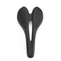 Carbon Fiber + PU Leather Bike Saddle with Ventilation for Mountain Bike & Road Bike Lightweight 131g Size 275x143mm