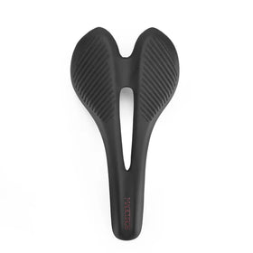 Carbon Fiber + PU Leather Bike Saddle with Ventilation for Mountain Bike & Road Bike Lightweight 131g Size 275x143mm