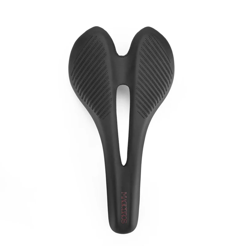 Carbon Fiber + PU Leather Bike Saddle with Ventilation for Mountain Bike & Road Bike Lightweight 131g Size 275x143mm