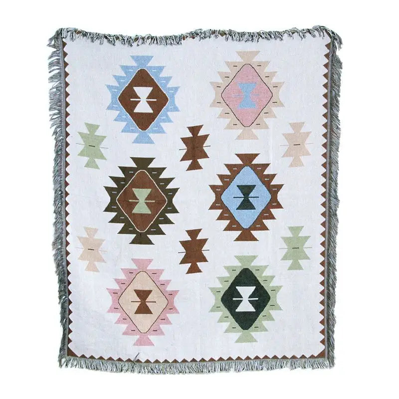 Customized Mexican Cotton Woven Throw Blanket king Size