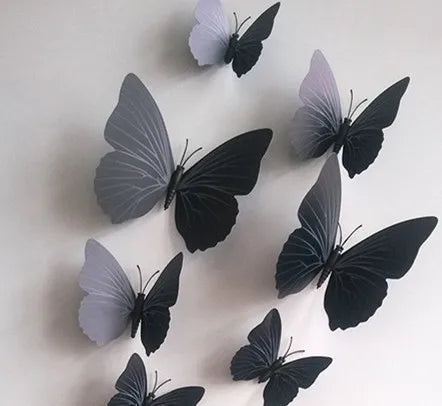 Butterfly Wall Stickers Removable 3D Art Wall Mural Stickers Decal for Home and Room Decoration (12 Colors ) XD102