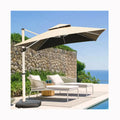 ZUOAN Cheap Price Outdoor Sunshade Black Fabric Inside Umbrella Waterproof Side Pole 2.2m Patio Umbrella