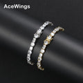 BB214  6mm 7inch 8inch  Brass Zircon Tennis Chain Bracelet Hip Hop Jewelry CZ Bracelet
