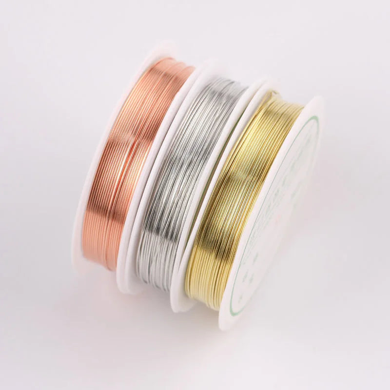 Handmade Beaded Copper Wire Metal Wire Beaded Wire Lead 10 Rolls/bag
