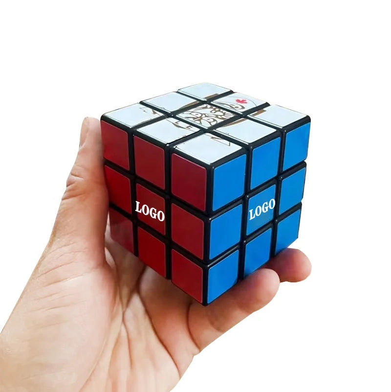 Custom Logo Mini 3x3x3 Magic Cube Plastic ABS Education Toy Personalized Advertising 3D Puzzle Promotional Gift