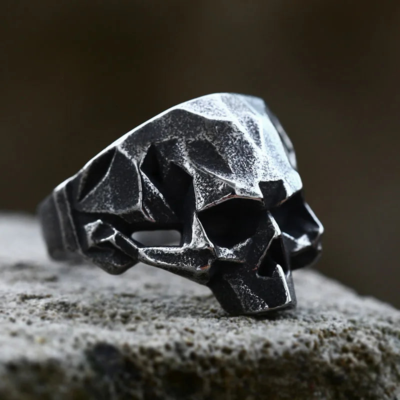 SS8-1192R New Creative Design 316L Stainless Steel Skull Ring for Men Biker Hip Hop Men's Ring Movie Jewelry