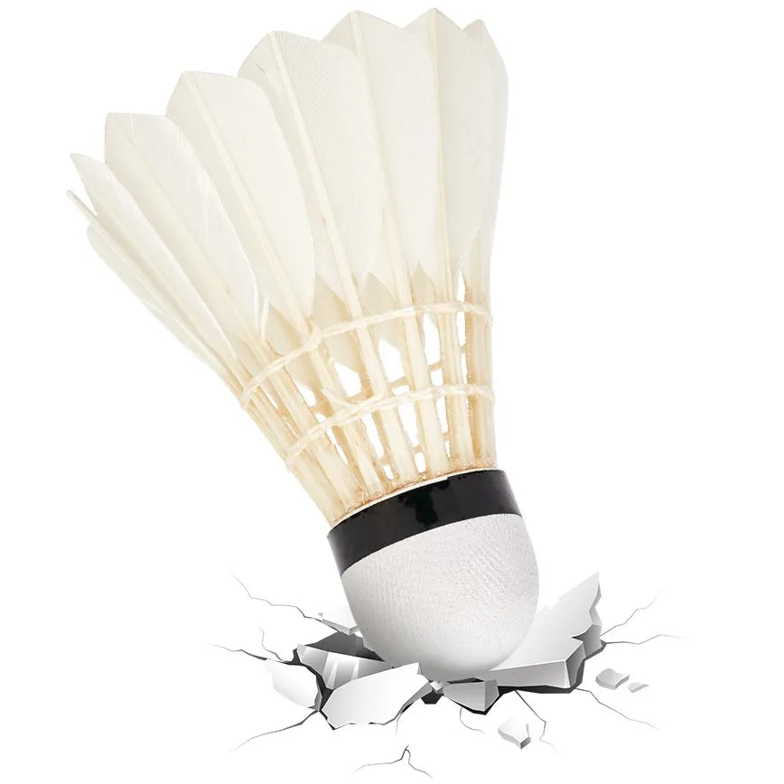 Veidoorn High Quality Durable Class C Goose Feather Ball Badminton Shuttlecock 12-Piece Set PU Cork Head Indoor Outdoor Training