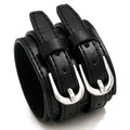 Wholesale Men's Bracelet Fashion Leather Jewelry Belt Buckle Wide Leather Cuff Bracelet Multi-layer PU Leather Punk Bracelet