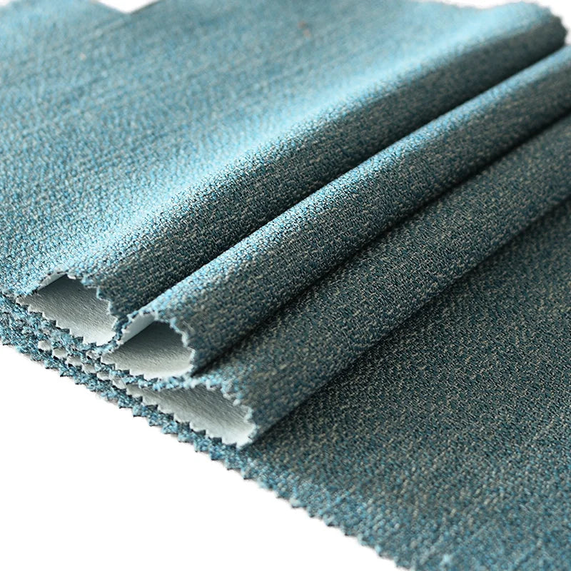 100% Polyester Knitted Ripstop Home Decor Curtain Fabric Random Stripe Thick Heavy Blackout Dimout Woven Plain Pattern Dyed
