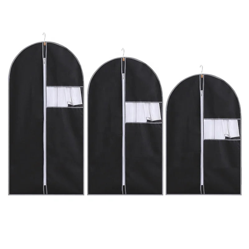 Extra Large Custom Wedding Dress Garment Bag Breathable Suit Cover Long Dress Dust Bag with Clear Window