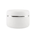 Custom Logo 250ml Luxury Cream Jar 8 oz White Plastic Luxury Skincare Jar with Silver Edge Recyclable for Skin Care