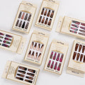 New Leopard Nails Press on French Coffin Acrylic Nails Artificial Fingernails Handmade False Gel Nail Tips for DIY