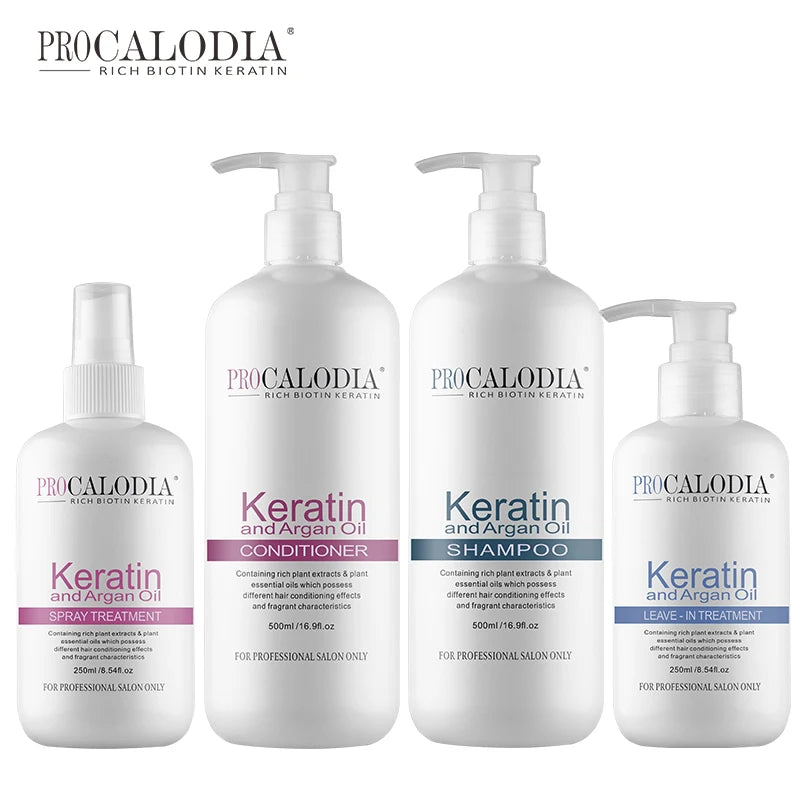 CALODIA Morocco Argan Oil Heat Protectant Spray Leave in Keratin Hair Treatment Sulfate Free Shampoo and Conditioner for Hair