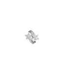 Designer Fine Jewelry Wholesale 925 Sterling Silver Woman Engagement Starsgem Promise Eternity  Double Moissanite Star Ring