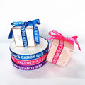 Cheap Custom Printed logo Grosgrain Designer Print Striped Satin Ribbon