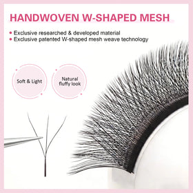 Wholesale High Quality Natural Individual C D Curl Faux Eyelashes 0.05 0.07 Yy 3d 4d 5d 6d Sandwich Clover Lashes Extensions