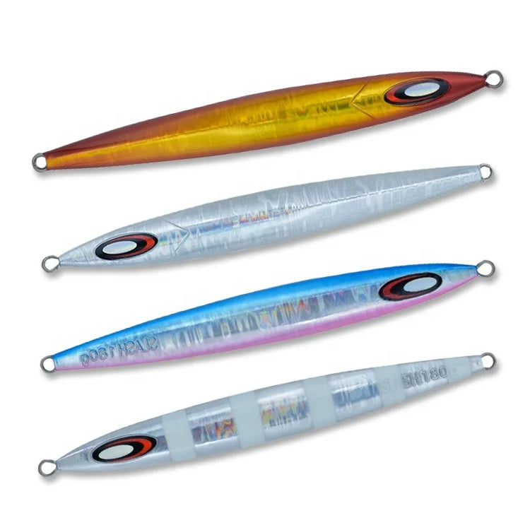 MISTER JIGGING 100g 120g Laser Reflection Luminous with Zebra Stripes Metal Lead Jigging Fishing Lure