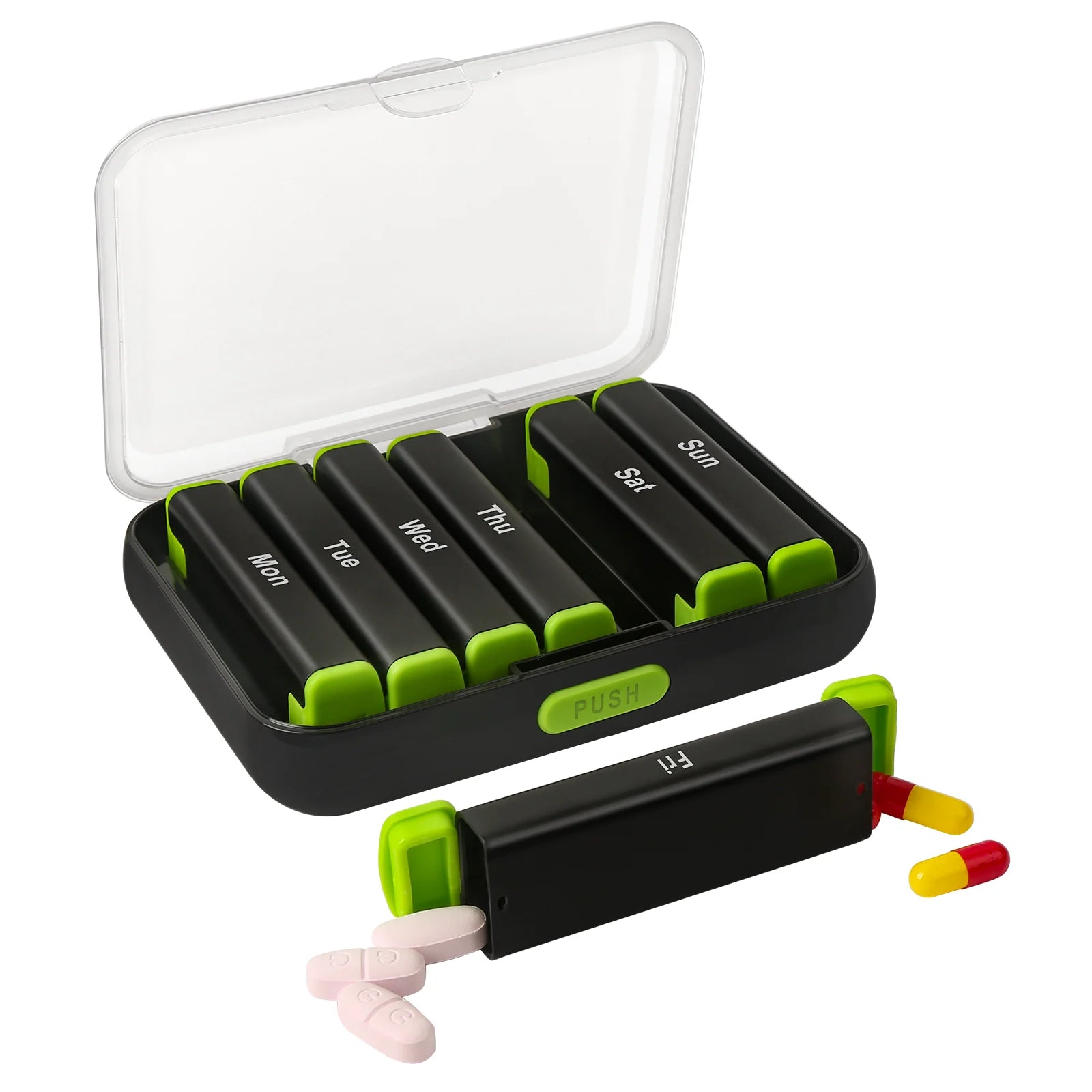 Portable Cute Weekly Pill case Pill Storage Cases Pineapple Wholesale Large  Medicine Travel Pill Box 7 Days Organizer Reminder